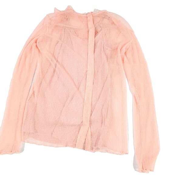 Baum Und Pferdgarten Peach Sheer Top L coquet mesh Flutter Baby doll cottage - Picture 12 of 15